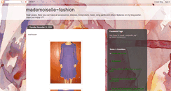 Desktop Screenshot of mademoisellefashion90.blogspot.com