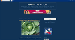 Desktop Screenshot of healthaswellaswealth.blogspot.com