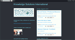 Desktop Screenshot of knowledgesolutionsinternational.blogspot.com