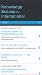 Mobile Screenshot of knowledgesolutionsinternational.blogspot.com