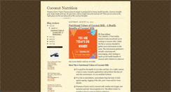 Desktop Screenshot of coconut-nutrition.blogspot.com