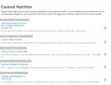 Tablet Screenshot of coconut-nutrition.blogspot.com