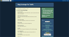 Desktop Screenshot of blogexchangefortraffic.blogspot.com
