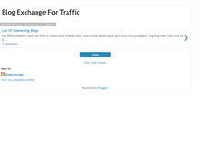 Tablet Screenshot of blogexchangefortraffic.blogspot.com
