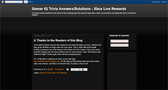 Desktop Screenshot of gameriqanswers.blogspot.com