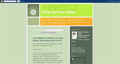 Desktop Screenshot of livingthinwithin.blogspot.com