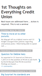 Mobile Screenshot of 1stthoughtsoneverythingcreditunion.blogspot.com