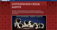 Desktop Screenshot of cottonwoodcreeksaints.blogspot.com