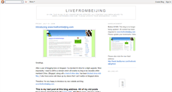 Desktop Screenshot of live-from-beijing.blogspot.com