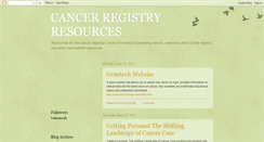 Desktop Screenshot of cancerregistryresources.blogspot.com
