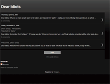 Tablet Screenshot of dearidiots.blogspot.com