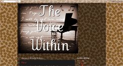 Desktop Screenshot of isthevoicewithin.blogspot.com