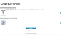 Tablet Screenshot of lowonganapotik.blogspot.com