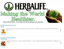 Tablet Screenshot of herbalife-recipes.blogspot.com