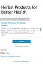 Mobile Screenshot of herbalproductsforbetter.blogspot.com