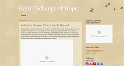 Desktop Screenshot of haitiexchangeofhope.blogspot.com