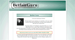 Desktop Screenshot of betfair-guru.blogspot.com