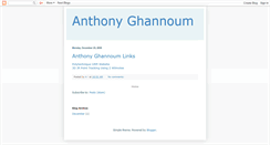 Desktop Screenshot of anthonyghannoum.blogspot.com