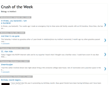 Tablet Screenshot of crush-of-the-week.blogspot.com