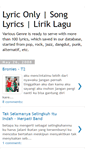 Mobile Screenshot of lyric-only.blogspot.com