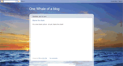 Desktop Screenshot of onewhale.blogspot.com