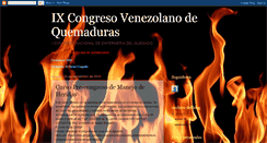 Desktop Screenshot of congresovenezolanodequemaduras2010.blogspot.com