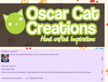 Tablet Screenshot of oscarcatcreations.blogspot.com