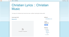 Desktop Screenshot of christian-lyrics-list.blogspot.com