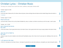 Tablet Screenshot of christian-lyrics-list.blogspot.com