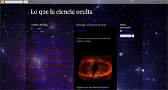 Desktop Screenshot of loquelacienciaoculta.blogspot.com