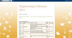 Desktop Screenshot of engineeringentranceexam2011.blogspot.com