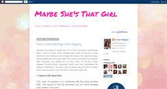 Desktop Screenshot of maybeshesthatgirl.blogspot.com