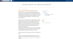 Desktop Screenshot of howtospeakfrench.blogspot.com