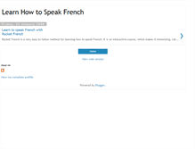 Tablet Screenshot of howtospeakfrench.blogspot.com