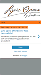 Mobile Screenshot of lyricopera-melbourne.blogspot.com