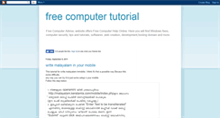Desktop Screenshot of freecomputeradvise.blogspot.com