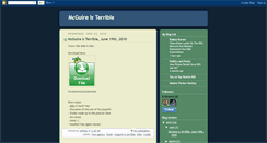 Desktop Screenshot of mcguireisterrible.blogspot.com