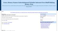 Desktop Screenshot of gamesloverichmoneyforex.blogspot.com