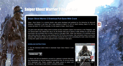 Desktop Screenshot of ddsniperghostwarrior2download.blogspot.com