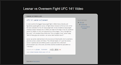 Desktop Screenshot of lesnarovereemfightvideo.blogspot.com