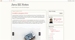 Desktop Screenshot of javaeenotes.blogspot.com