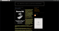 Desktop Screenshot of elmetalquellevasdentro.blogspot.com
