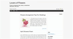 Desktop Screenshot of loversofflowers.blogspot.com