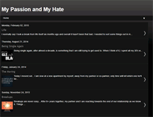 Tablet Screenshot of mypassionandmyhate.blogspot.com