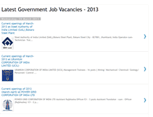 Tablet Screenshot of govt-vacancies.blogspot.com