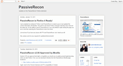 Desktop Screenshot of passiverecon.blogspot.com