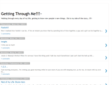 Tablet Screenshot of gettingthroughme.blogspot.com