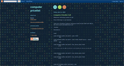 Desktop Screenshot of computer-pricelist.blogspot.com