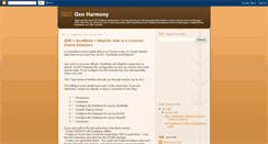 Desktop Screenshot of geoharmony.blogspot.com