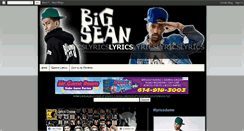 Desktop Screenshot of bigseanlyrics.blogspot.com